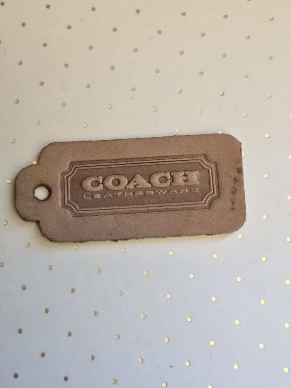 ​Vintage Coach Leather Hangtag Replacement – Putty / Camel Cream-Beige Tan